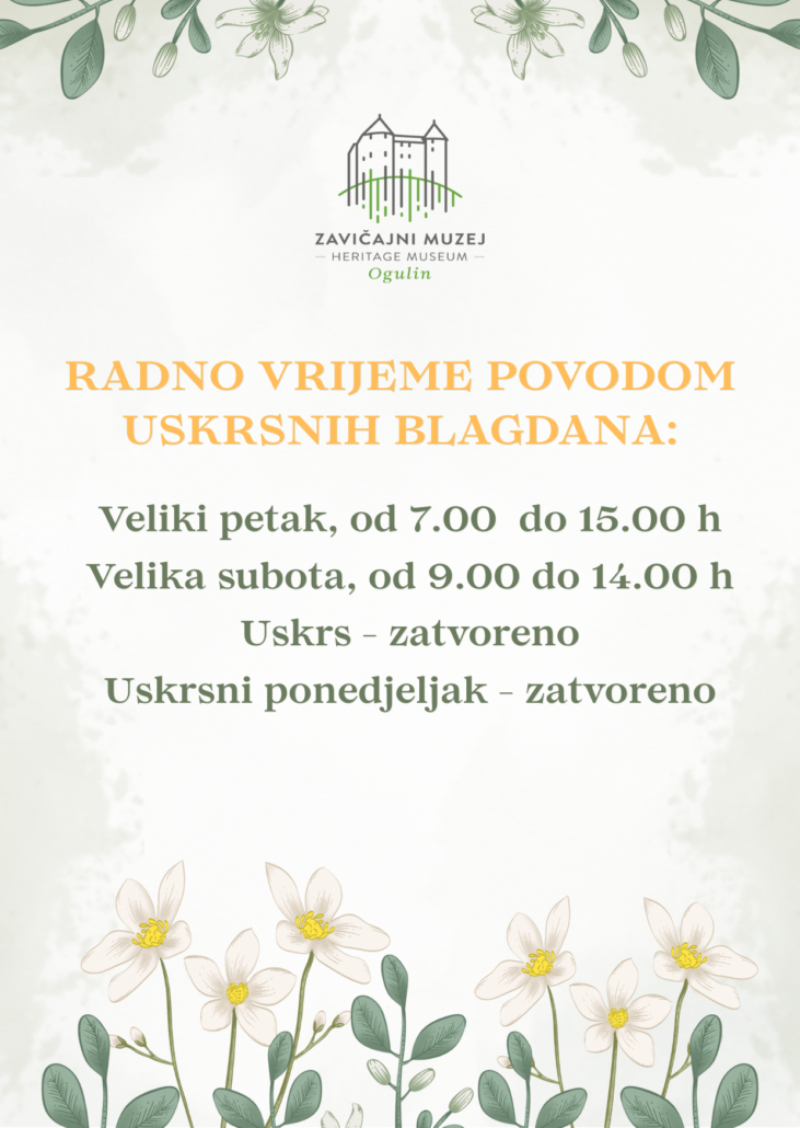 Radno vrijeme povodom uskrsnih blagdana 2026.